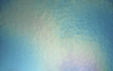 Uroboros Hand Rolled Smooth Sheet Glass - Aqua Blue Iridescent - 24" x 24" x 1/8"(3mm) thick