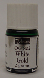 Duncan  White Gold Overglaze OG-802 - 2 grams - liquid
