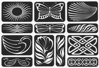 California Pot Tools - Rocker Stamp A set