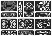 California Pot Tools - Rocker Stamp B set