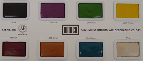 AMACO Watercolors for Ceramics - Set #108