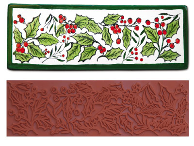 Mayco Designer Stamp - ST-107 - Holly Border