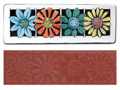 Mayco Designer Stamp - ST-111 - Four Flowers