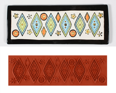 Mayco Designer Stamp - ST-338 - Deco Diamonds