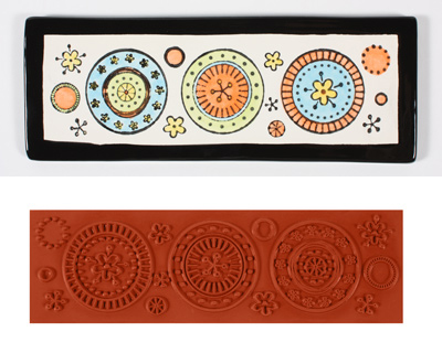 Mayco Designer Stamp - ST-345 - Large Deco Circles