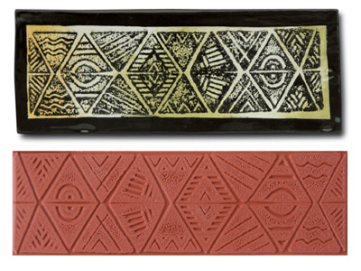 Mayco Designer Stamp - ST-390 - Mirrored Triangles